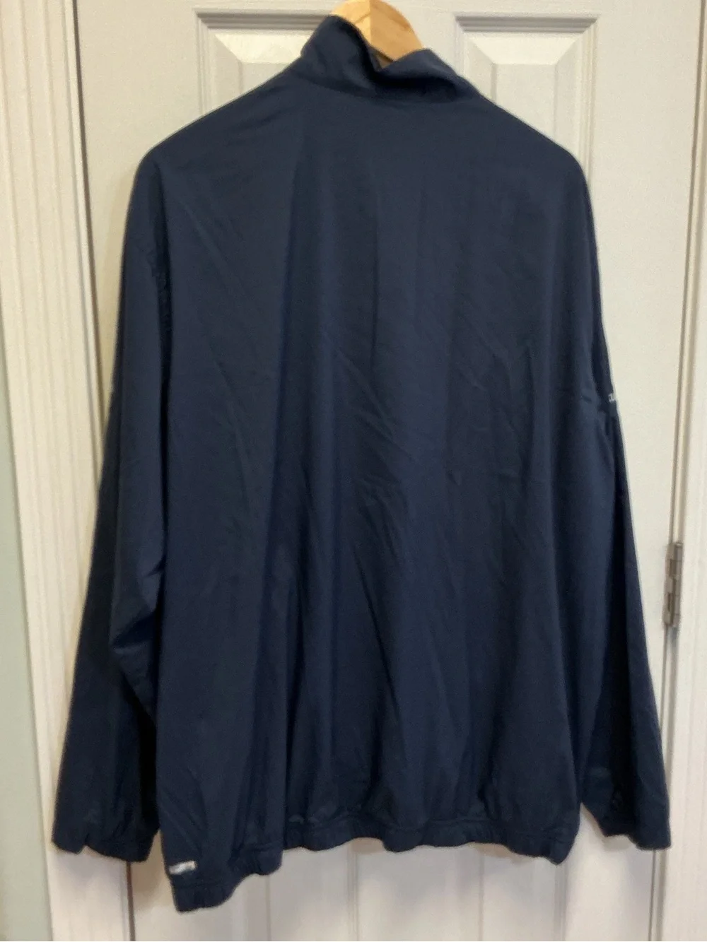 Adidas Men’s SZ XL Climaproof Pullover Quarter Zip Windbreaker Navy Blue